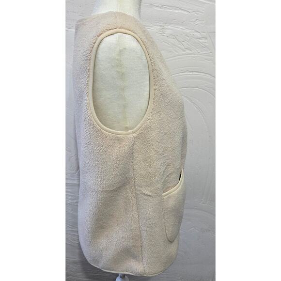 MEROKEETY Woman's Cream Colored Very Soft Vest Size Small - Picture 8 of 8
